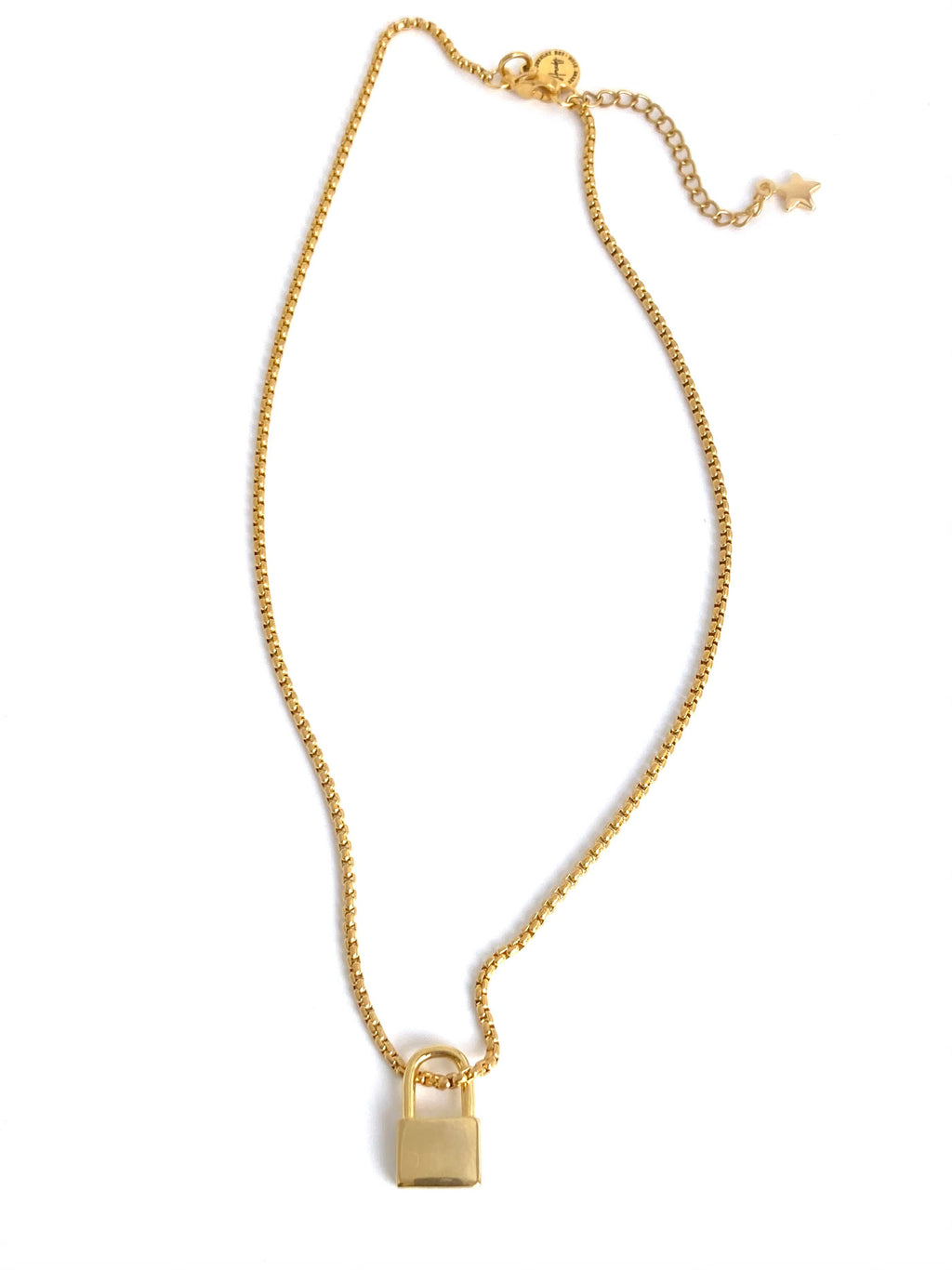 Gold Padlock Necklace